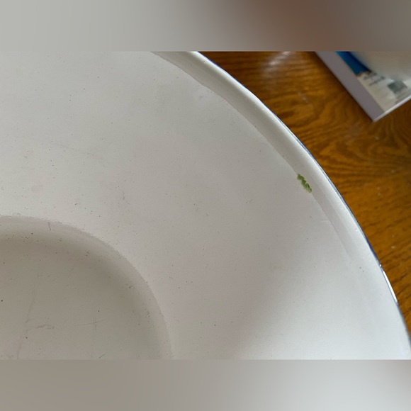 Vintage Bon Voyage Enamelware 1950’s Bowl, Floral Pattern, White With Bl… - Picture 8 of 9